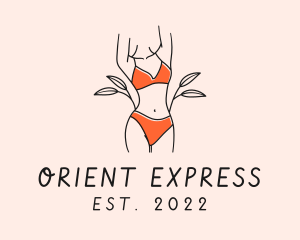 Woman Summer Swimsuit logo design