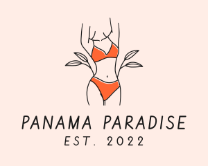 Woman Summer Swimsuit logo design