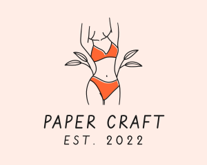 Woman Summer Swimsuit logo design