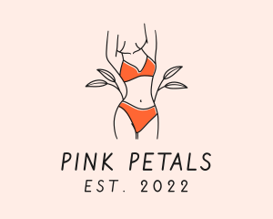 Woman Summer Swimsuit logo design