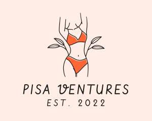 Woman Summer Swimsuit logo design