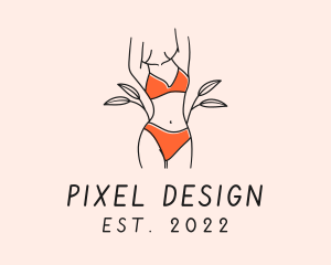 Woman Summer Swimsuit logo design