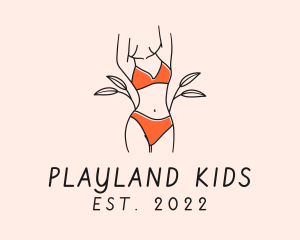 Woman Summer Swimsuit logo design