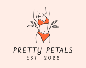 Woman Summer Swimsuit logo design