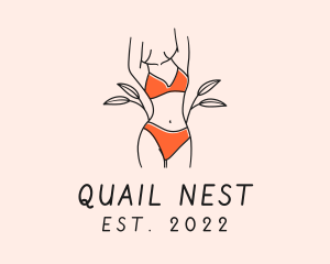 Woman Summer Swimsuit logo design