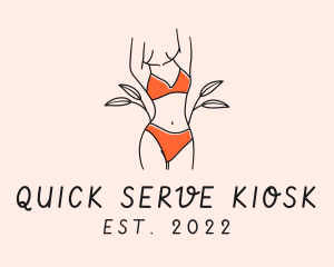 Woman Summer Swimsuit logo design