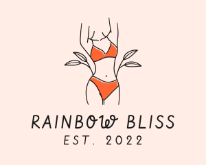 Woman Summer Swimsuit logo design