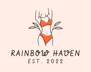 Woman Summer Swimsuit logo design