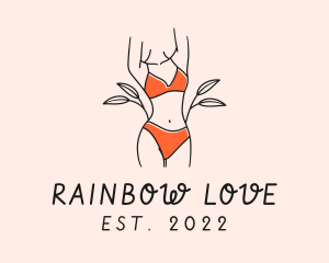 Woman Summer Swimsuit logo design