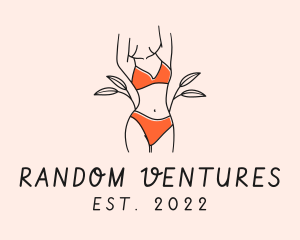 Woman Summer Swimsuit logo design