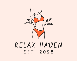 Woman Summer Swimsuit logo design