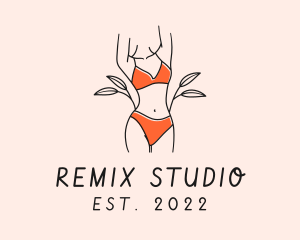 Woman Summer Swimsuit logo design