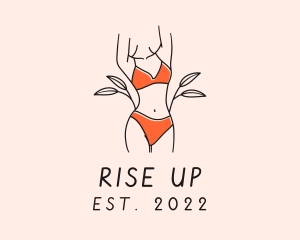 Woman Summer Swimsuit logo design