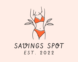 Woman Summer Swimsuit logo design