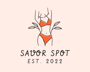 Woman Summer Swimsuit logo design