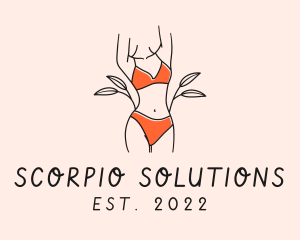 Woman Summer Swimsuit logo design