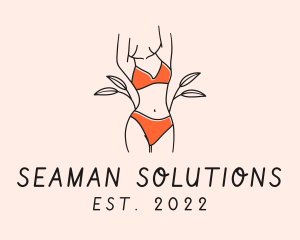 Woman Summer Swimsuit logo design