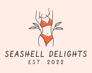 Woman Summer Swimsuit logo design