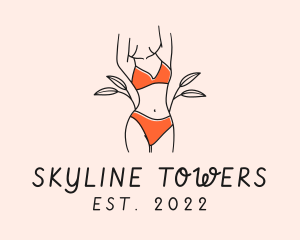 Woman Summer Swimsuit logo design