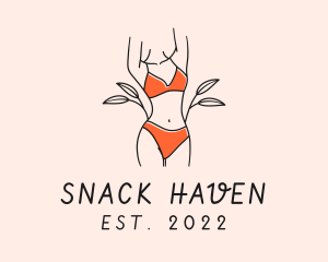 Woman Summer Swimsuit logo design