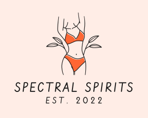 Woman Summer Swimsuit logo design