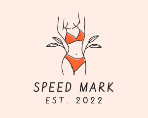 Woman Summer Swimsuit logo design