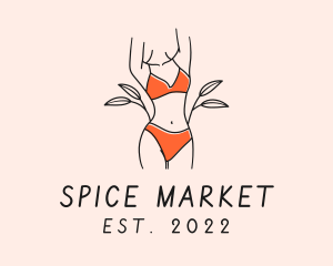 Woman Summer Swimsuit logo design