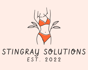 Woman Summer Swimsuit logo design