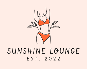 Woman Summer Swimsuit logo design