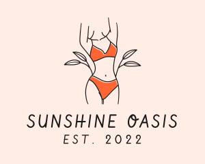 Woman Summer Swimsuit logo design