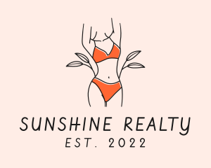 Woman Summer Swimsuit logo design