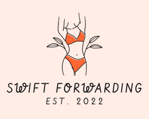 Woman Summer Swimsuit logo design