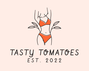 Woman Summer Swimsuit logo design