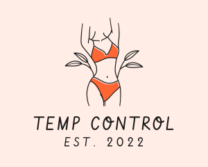 Woman Summer Swimsuit logo design