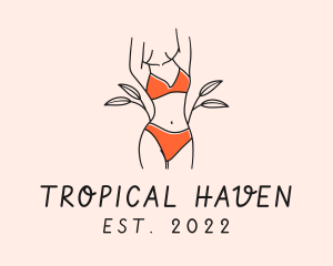 Woman Summer Swimsuit logo design