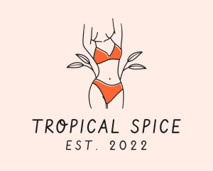 Woman Summer Swimsuit logo design