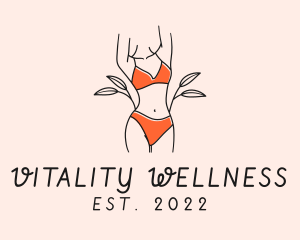 Woman Summer Swimsuit logo design