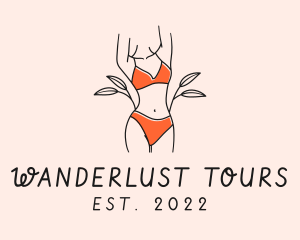 Woman Summer Swimsuit logo design