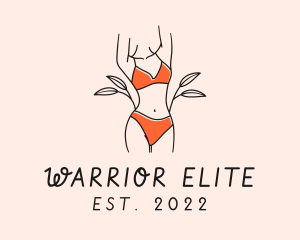 Black - Woman Summer Swimsuit logo design