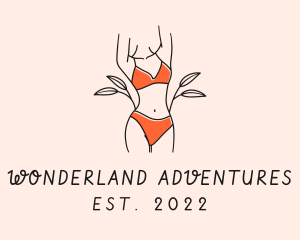 Woman Summer Swimsuit logo design