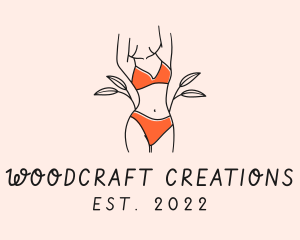 Woman Summer Swimsuit logo design