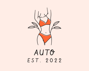 Swimwear - Woman Summer Swimsuit logo design