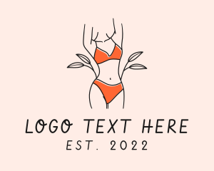 Lingerie - Woman Summer Swimsuit logo design