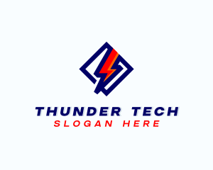 Energy Thunder Lightning logo design