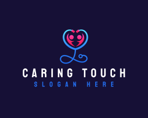 Care - Stethoscope Heart Care logo design
