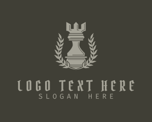 Management - Rook Chess Piece logo design