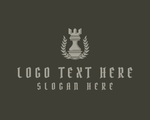 Rook Chess Piece logo design