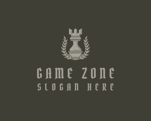 Rook Chess Piece logo design