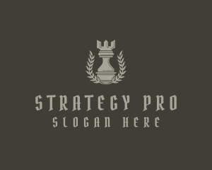 Rook Chess Piece logo design