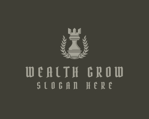 Rook Chess Piece logo design